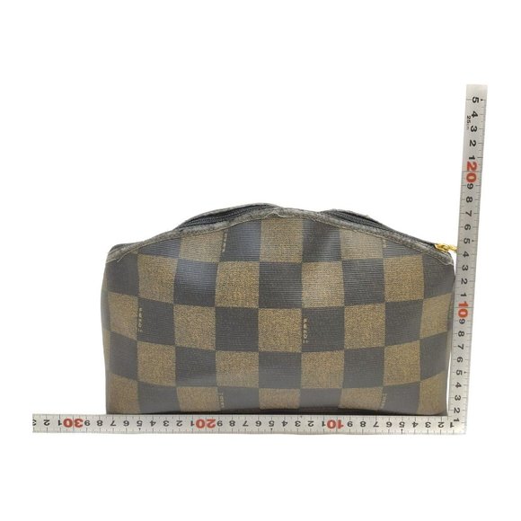 212101D Fendi Cosmetic Pouch Bag Brown PVC - Picture 7 of 10